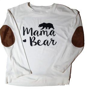 Mama Bear White Sweatshirt